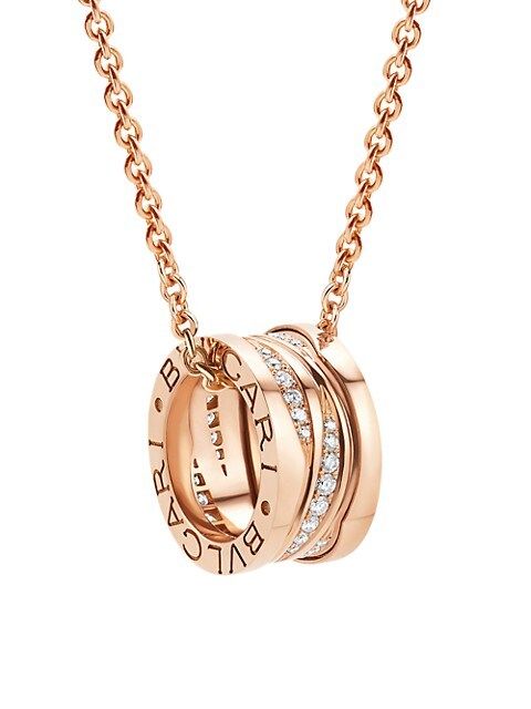 B.zero1 Design Legend 18K Rose Gold & Diamond Pendant Necklace | Saks Fifth Avenue