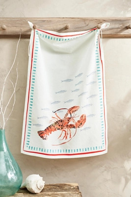 Sea Life Cotton Dish Towel | Anthropologie (US)