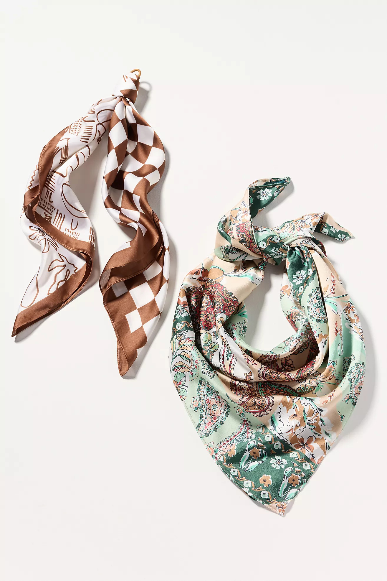 Printed Hair Scarves, Set of 2 | Anthropologie (US)