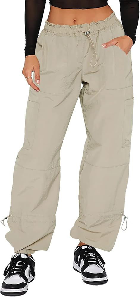 DISCIPBUSH Cargo Pants Women Baggy, Parachute Pants for Women Trendy, Y2K Pants, Streetwear Women... | Amazon (US)