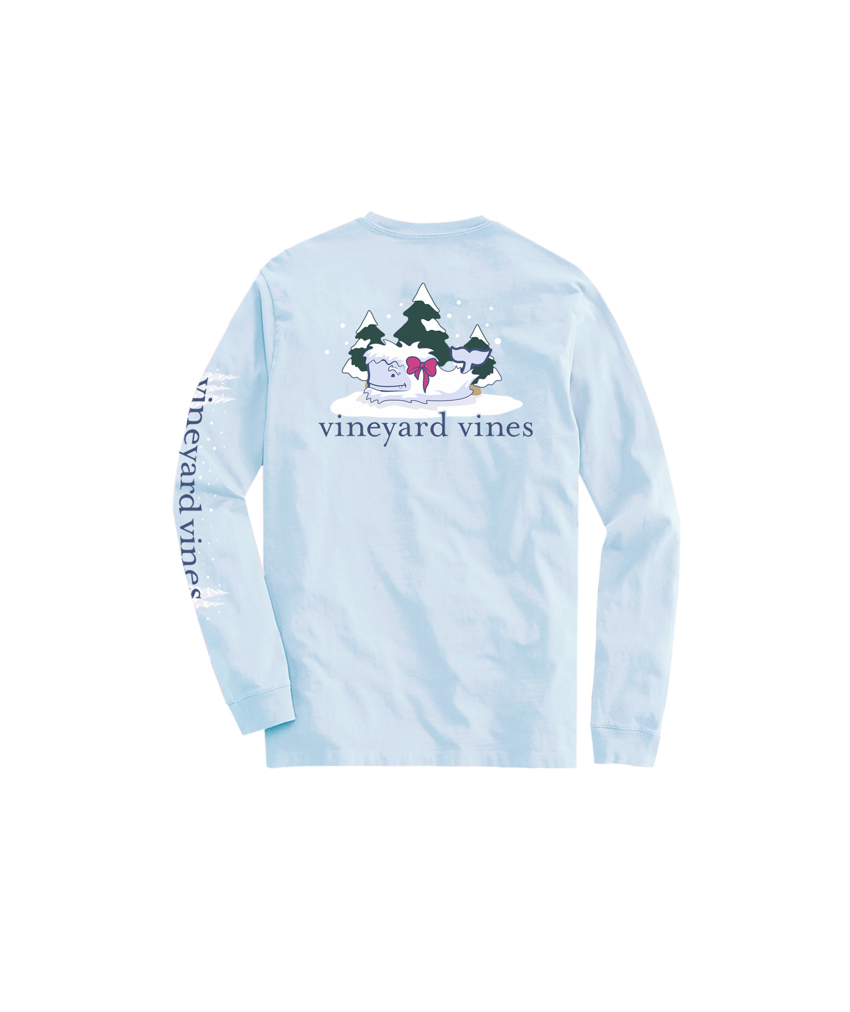 OUTLET Girls' Yetis Forest Character Whale Long-Sleeve Pocket Tee | vineyard vines