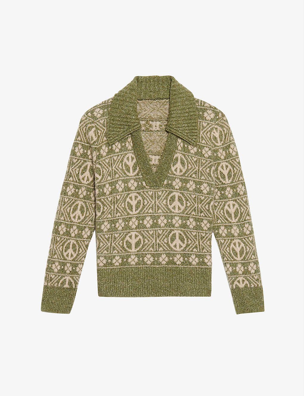 Taylor jacquard-pattern wool-blend jumper | Selfridges