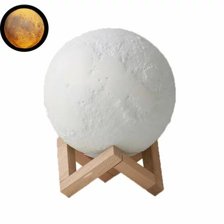 LED Moon Lamp 3D Floor Lamps Night Light Bedside Lamp Dimmable Touch Lamp for Living Room | Walmart (US)
