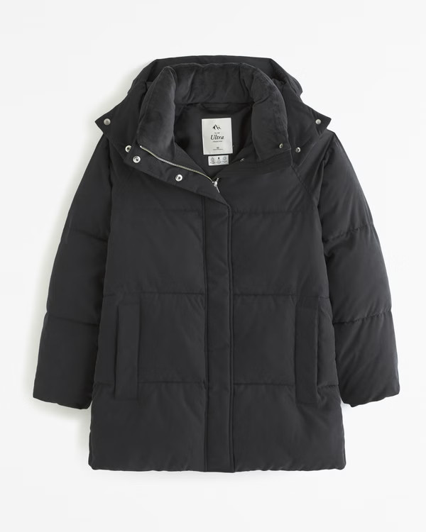 Women's Ultra Mid Puffer | Women's Coats & Jackets | Abercrombie.com | Abercrombie & Fitch (US)