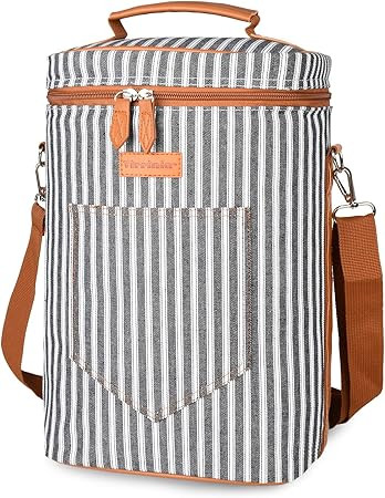 Tirrinia 4 Bottle Wine Gift carrier - Insulated & Padded Portable Versatile Wine Carrying Cooler ... | Amazon (US)