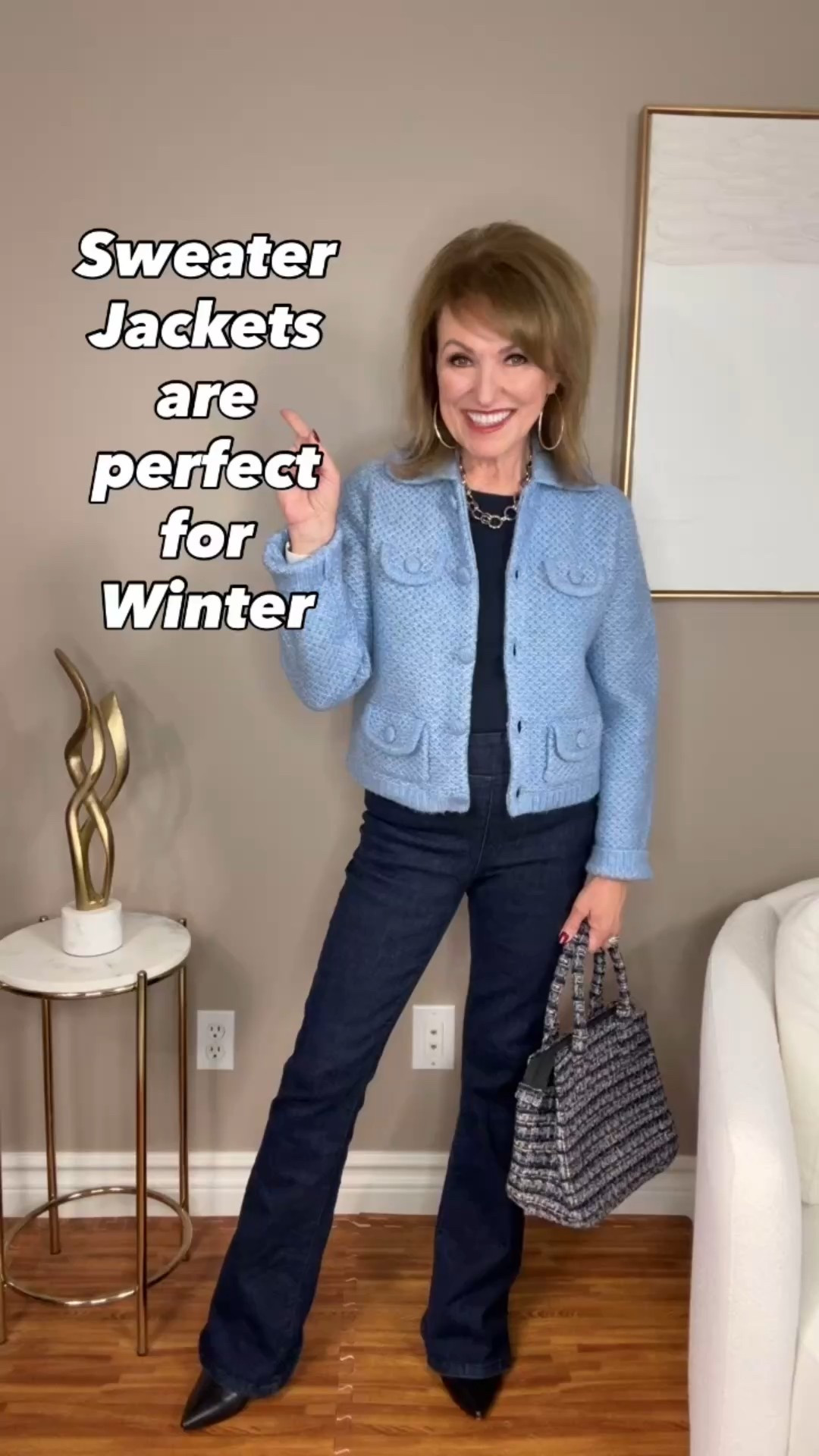 A sweater jacket is a piece I love to wear this time of year. It’s still stylish, but it also is warm and cozy.
I styled these two jackets with jeans for an elevated casual look, but they could both just as easily be worn to work. The blue jacket is from Macy’s and the pink jacket is from Amazon.  I love them both. I try to resist the temptation to wear black all season, so picking these pieces in blue and pink was intentional!


#LTKOver40 #LTKWorkwear #LTKootd