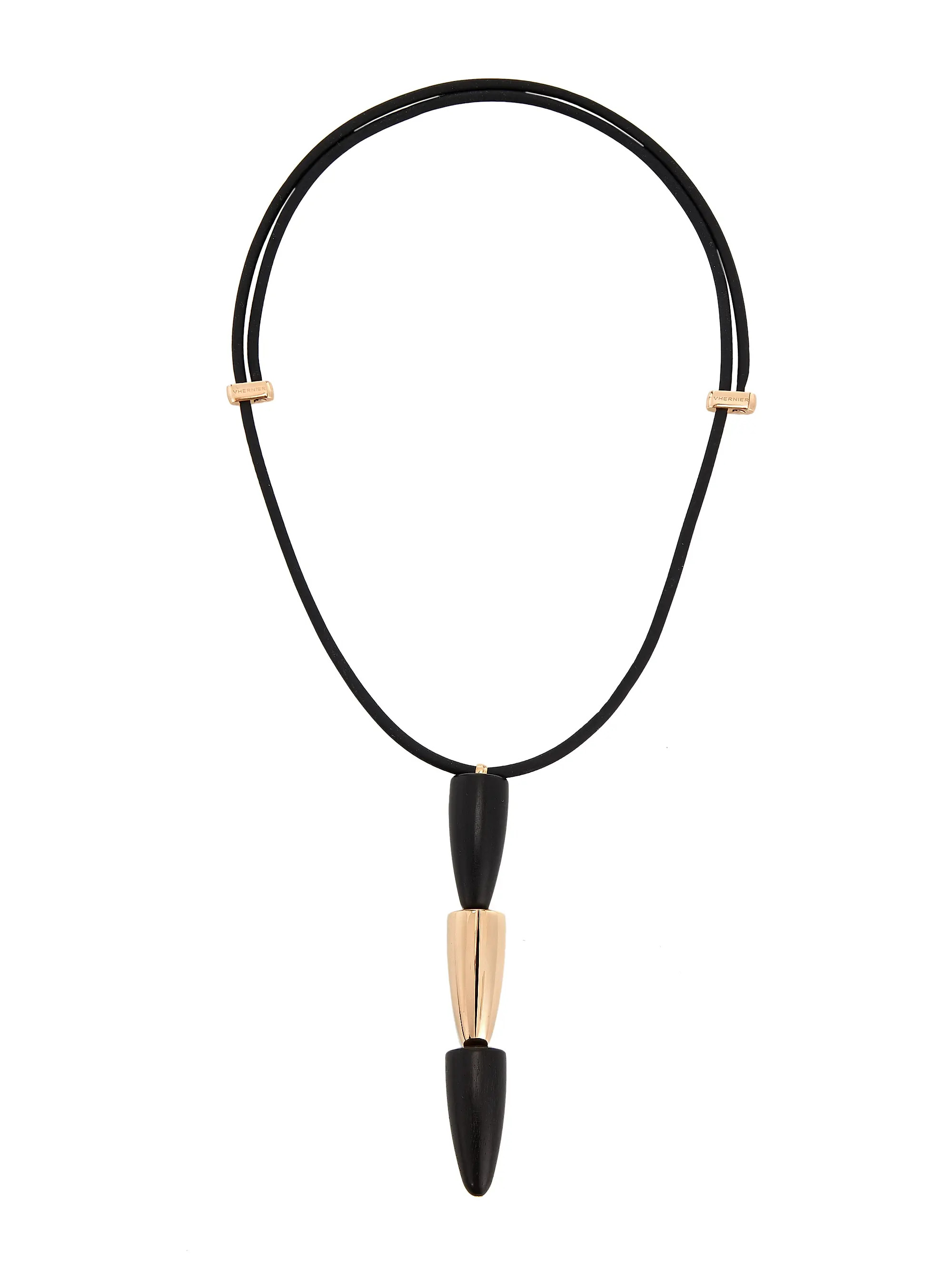 Calla 18K Rose Gold & Ebony Pendant Necklace | Saks Fifth Avenue