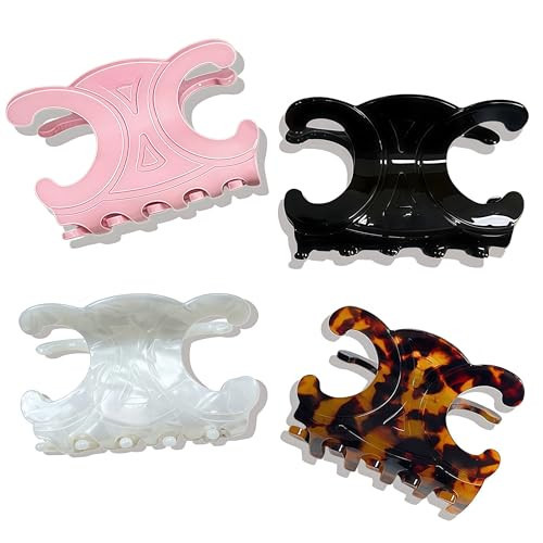 Premium Durable Acetate Butterfly Hair Clips, Hair Clip, 4 Pack Medium Size Acetate Hair Claw Clips with Secure Hold,Perfect for Updos,Perfect for Updos (2.76 x 1.66 in) | Amazon (US)