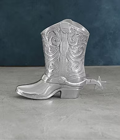 Beatriz Ball Western Cowboy Boot Wine Bucket - Silver | Dillard's