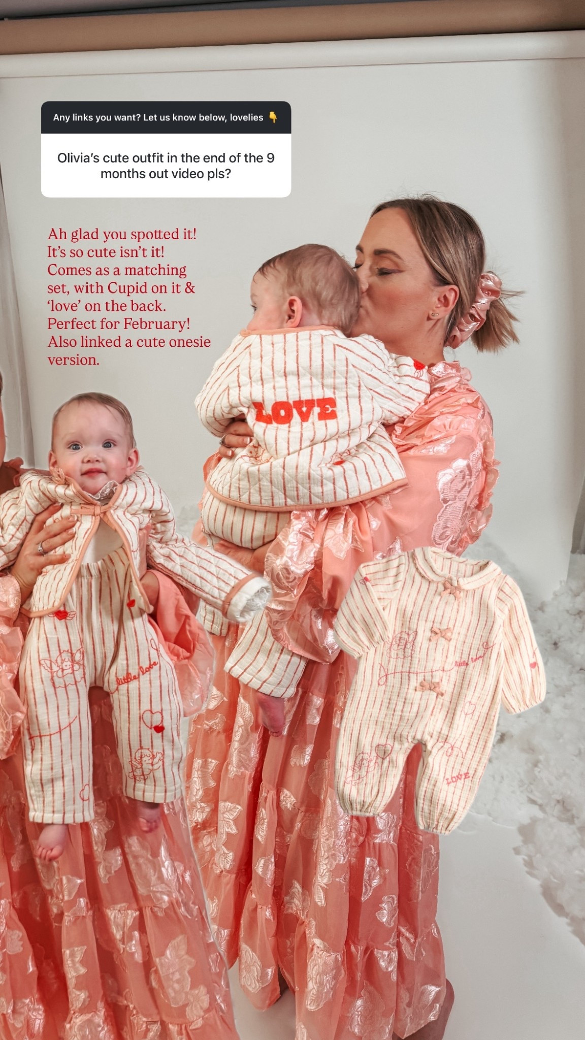 Cute matching set, with Cupid on it & ‘love’ on the back. Perfect for Valentines and February! Also linked a cute onesie version. 

#LTKuk #LTKbaby #LTKfamily