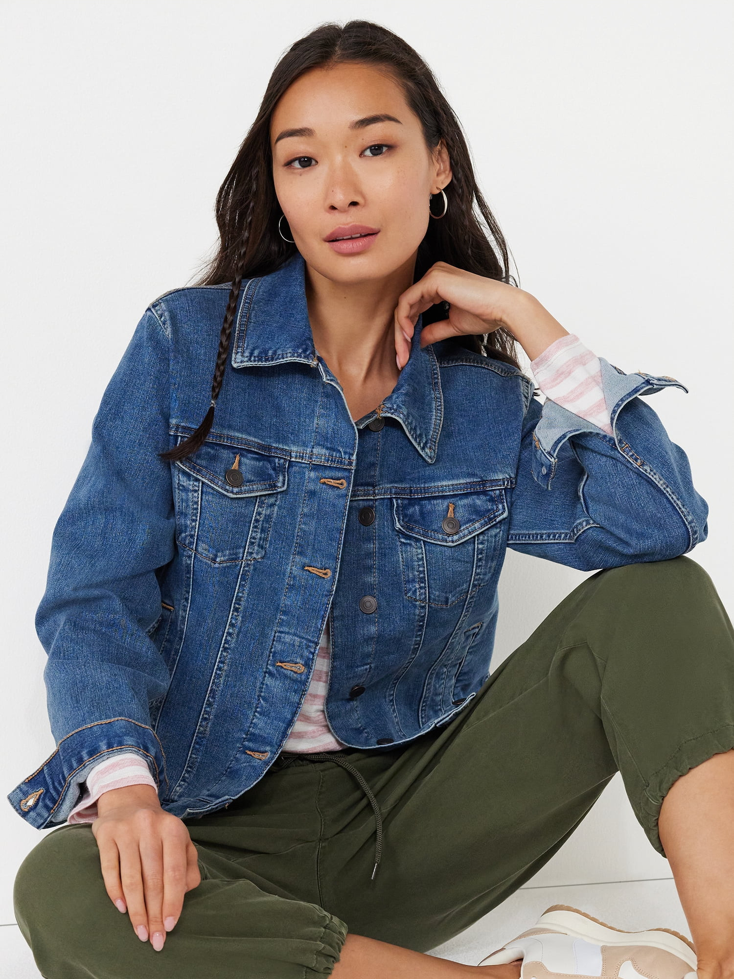 TIME AND TRU WOMEN'S DENIM JACKET, SIZES XS-XXXL | Walmart (US)