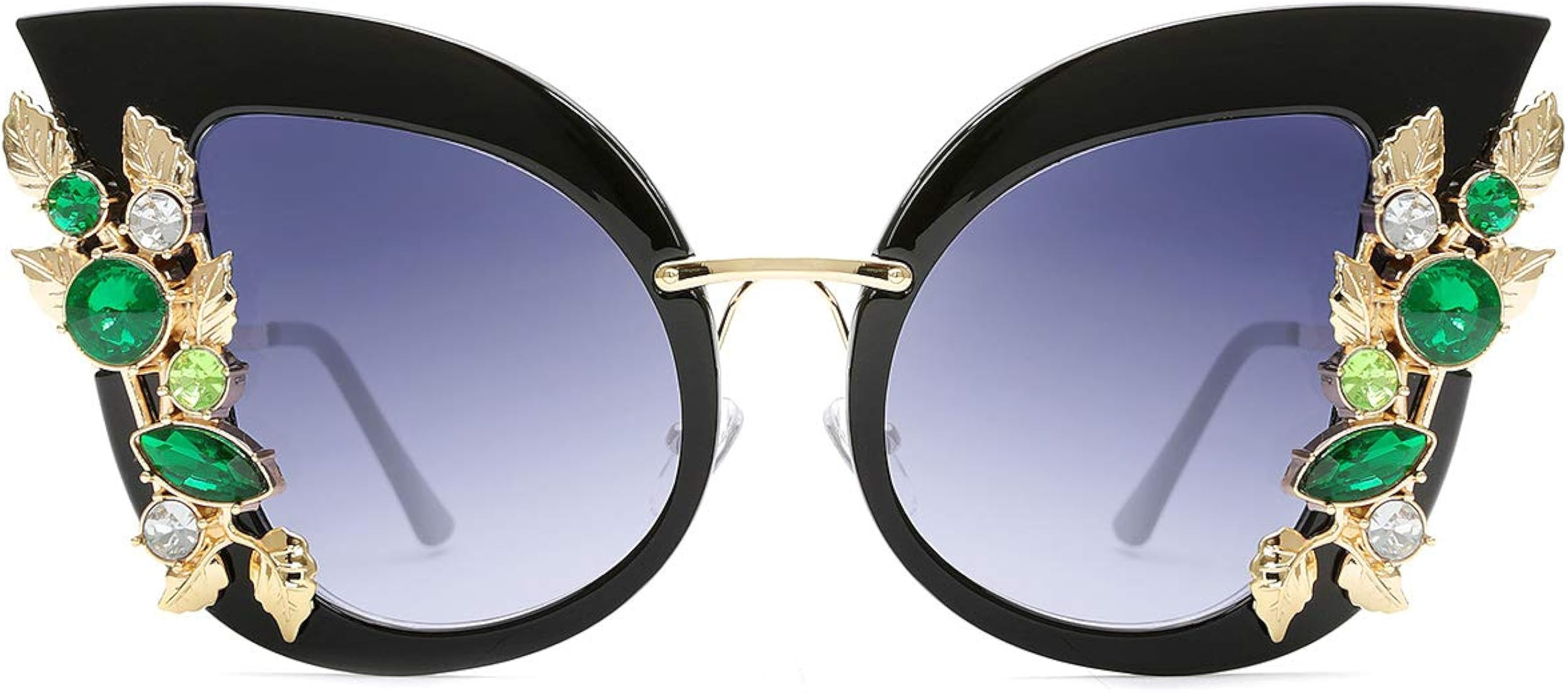 Slocyclub Jeweled Sunglasses, Funky Butterfly Shaped Sunglasses, Oversized Rhinestone Sunglasses ... | Amazon (US)