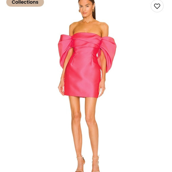 REVOLVE-Vibrant Pink Draped Sleeve Mini Dress | Poshmark