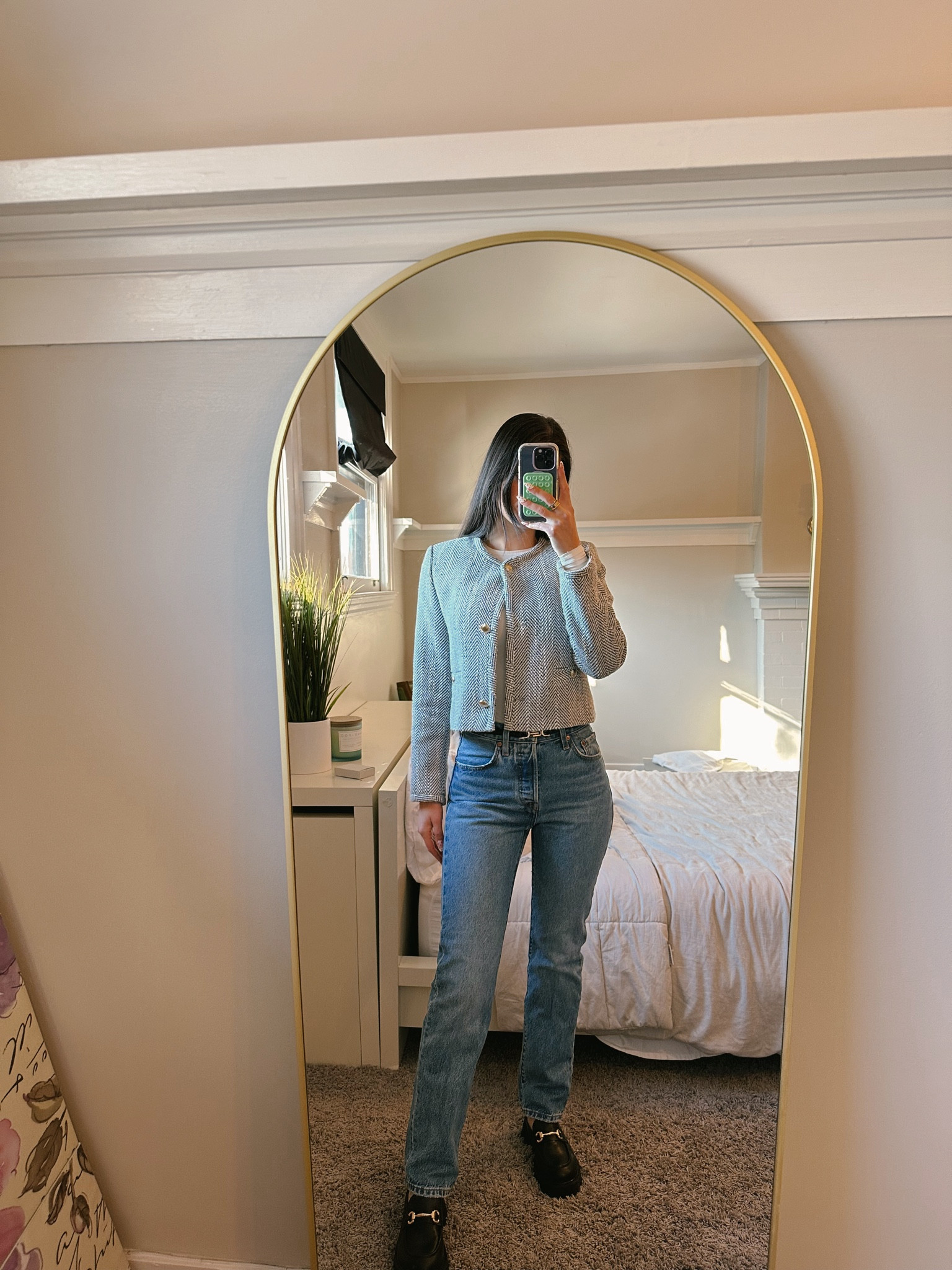 jacket is zara 😭 linked something similar! 
#outfitinspo #cardigan #loafers 

#LTKstyletip #LTKworkwear #LTKSeasonal