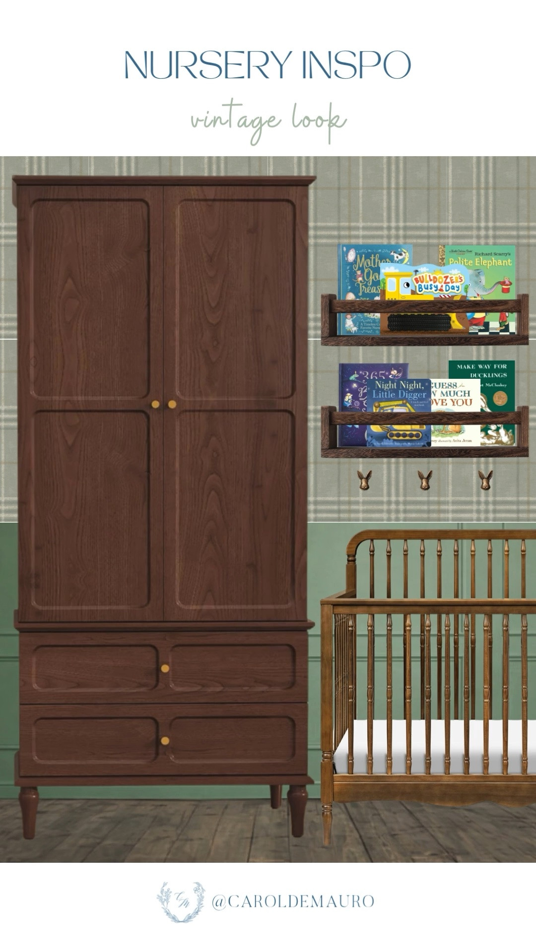 If you want a vintage and classy look for your kid's nursery room, add this cabinet! You'll also love this convertible spindle crib and hanging wall shelf to put your little one's favorite books in place.

nursery room inspo, bedroom furniture, educational toys, wall decor, vintage look, decor inspo, design tips, home decor

#LTKSeasonal #LTKU #LTKHome