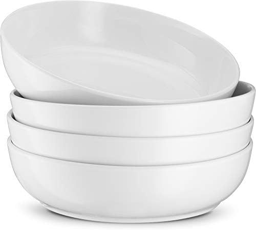 KooK Ceramic Pasta Bowl Set, For Soups and Salads, Serving Bowls, Large Capacity, Microwave & Dis... | Amazon (US)