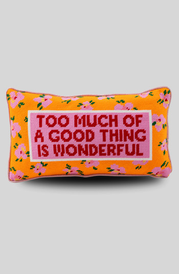 Too Much Needlepoint Pillow | Nordstrom