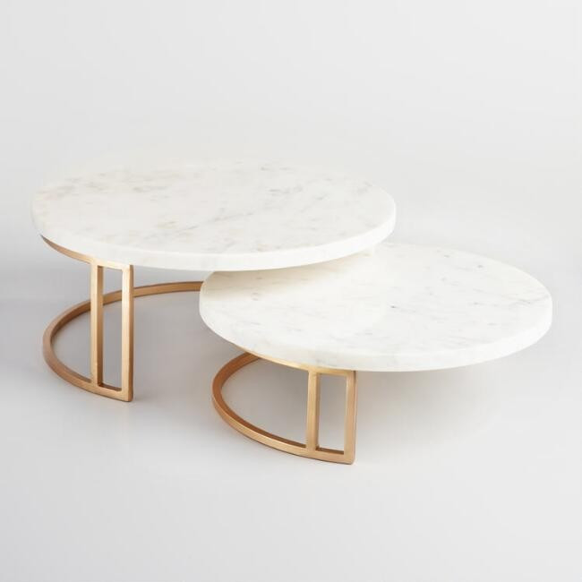 White Marble and Gold Metal Pedestal Stand
							var ensTmplname="White Marble and Gold Metal Pe... | World Market