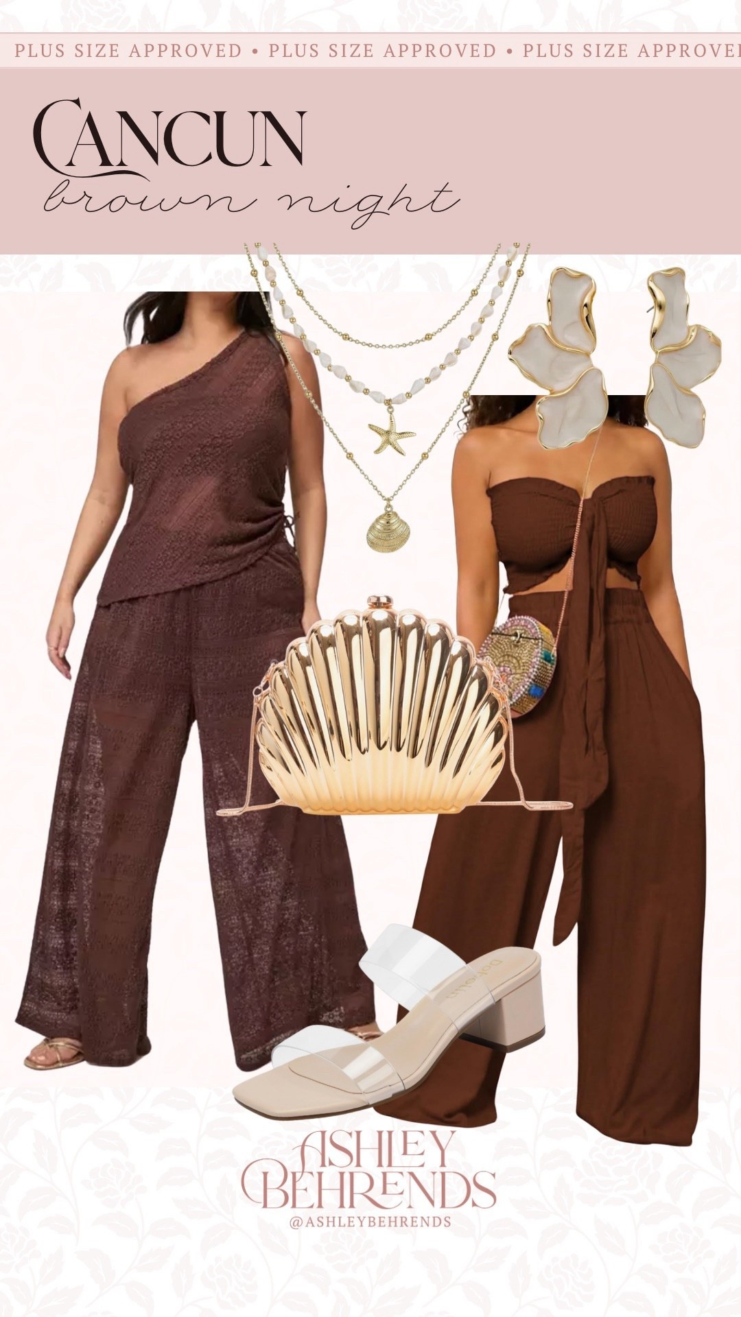 Rich, chocolate 🍫 browns are not just for the fall. They can be absolutely stunning for the beach and I am here for it 👏🏼! These outfits would be so cute for a brown themed vacation night out! 
brown summer outfit inspo

#LTKTravel #LTKSeasonal #LTKPlusSize