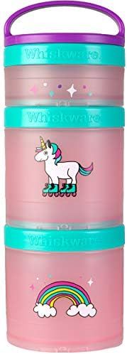 Whiskware - C04534 Whiskware Animal Stackable Snack Pack, 2 1/3 cup, Skating Unicorn | Amazon (US)