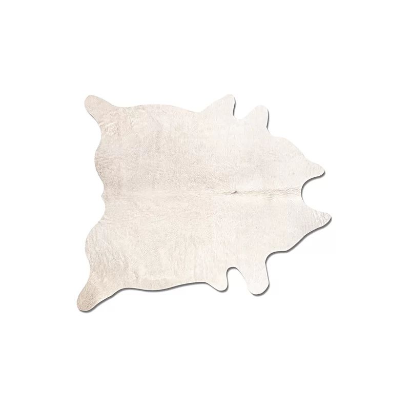 Barkley 6' X 7' Off White Natural Cowhide Area Rug | Wayfair North America