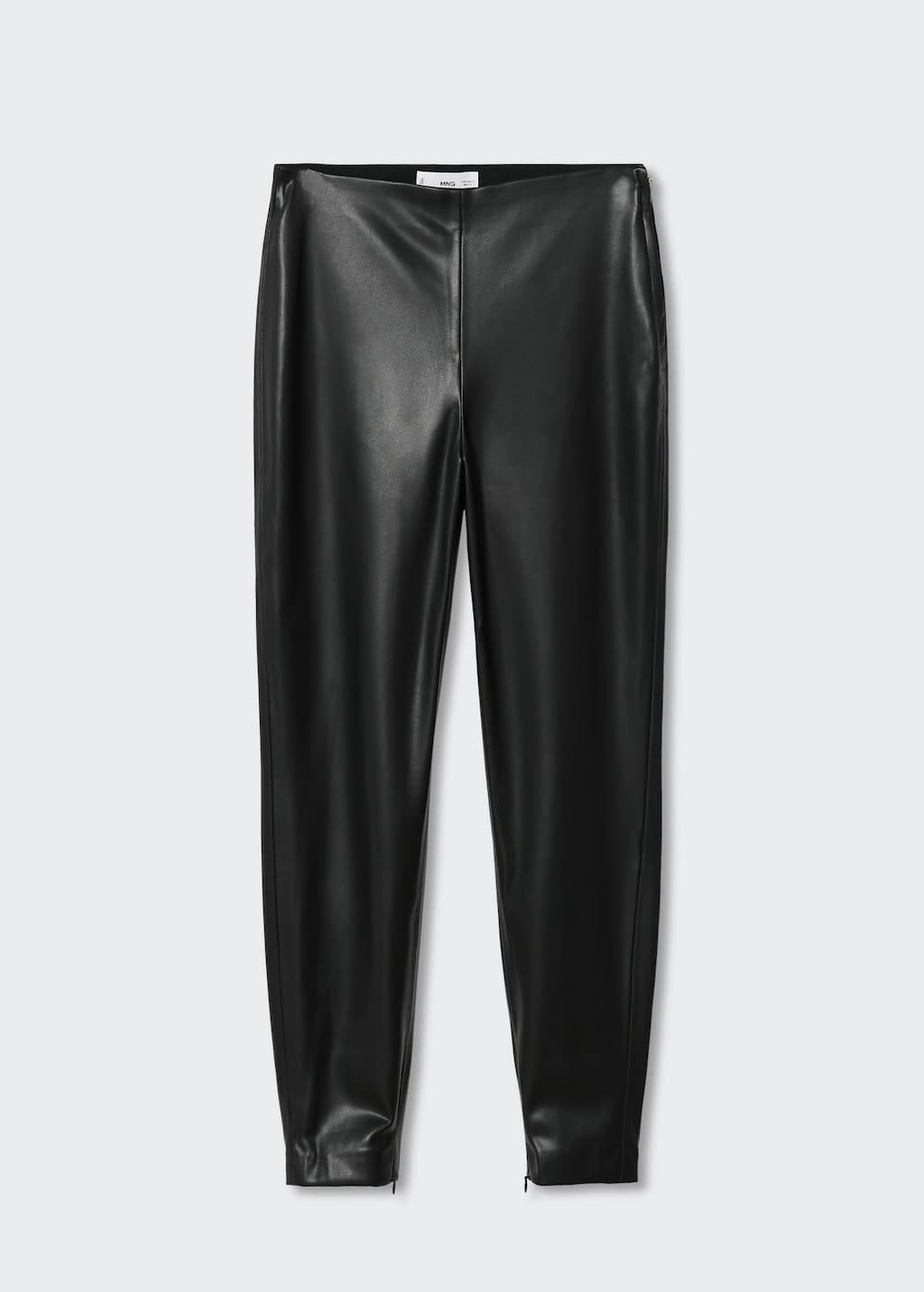 Leather-effect leggings with split hems -  Women | Mango USA | MANGO (US)