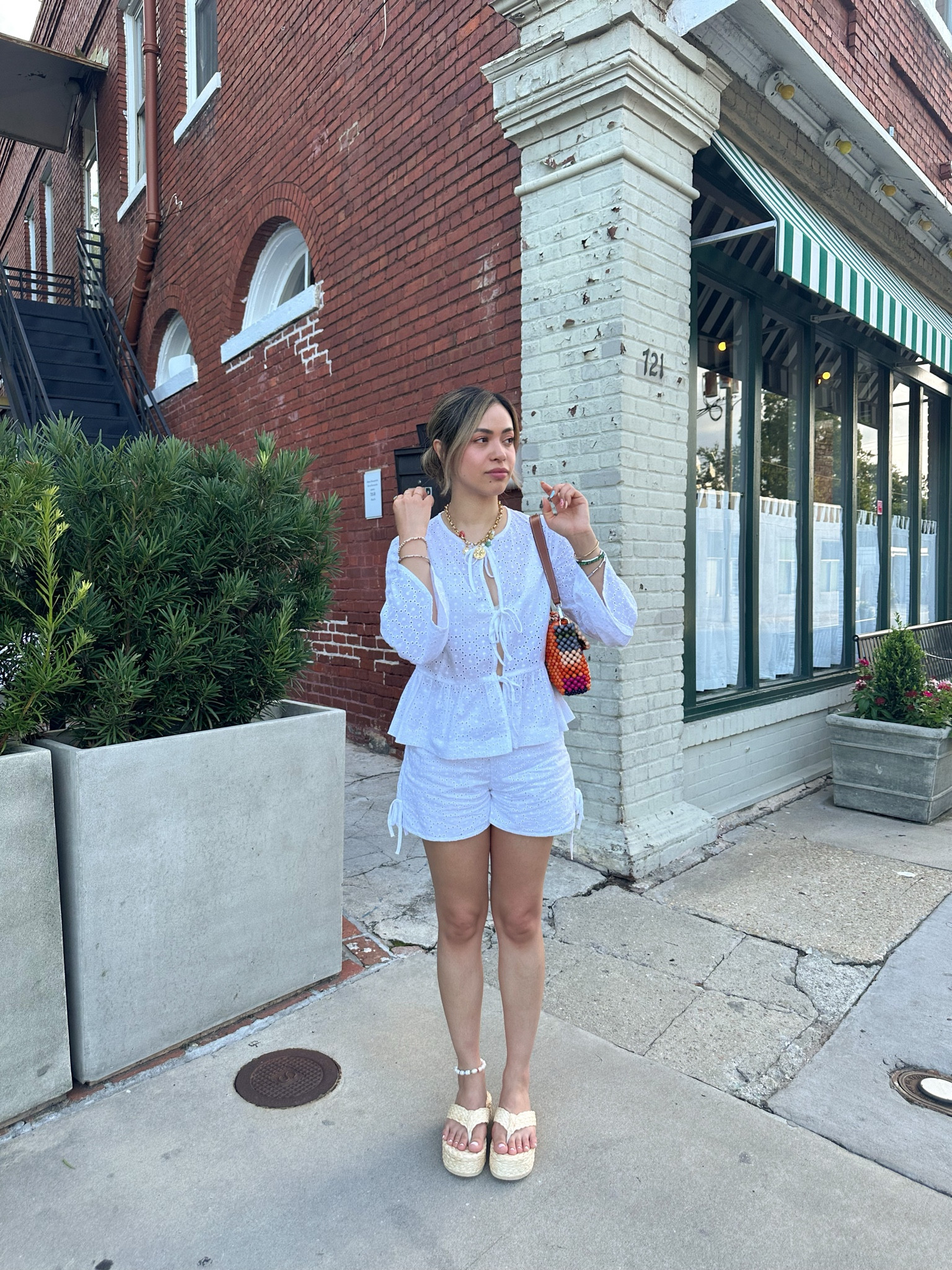 Set is from Zara! Top XS 8399/300; Bottom S 8390/300. Linked something similar! Necklace and anklet are LoganTay. 

#LTKstyletip