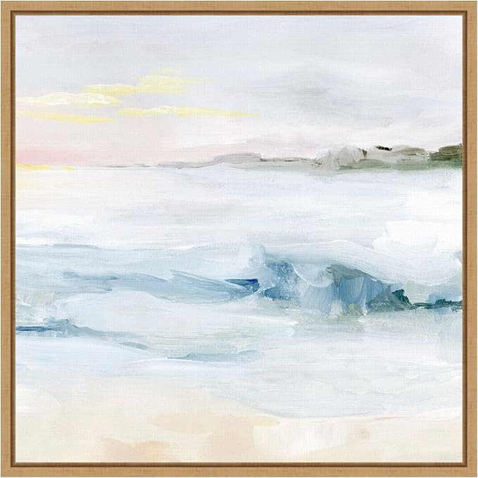 Amanti Art Framed Canvas Wall Art 16x16 Surf at Dawn II by Grace Popp, Framed Wall Art Canvas, Ab... | Amazon (US)