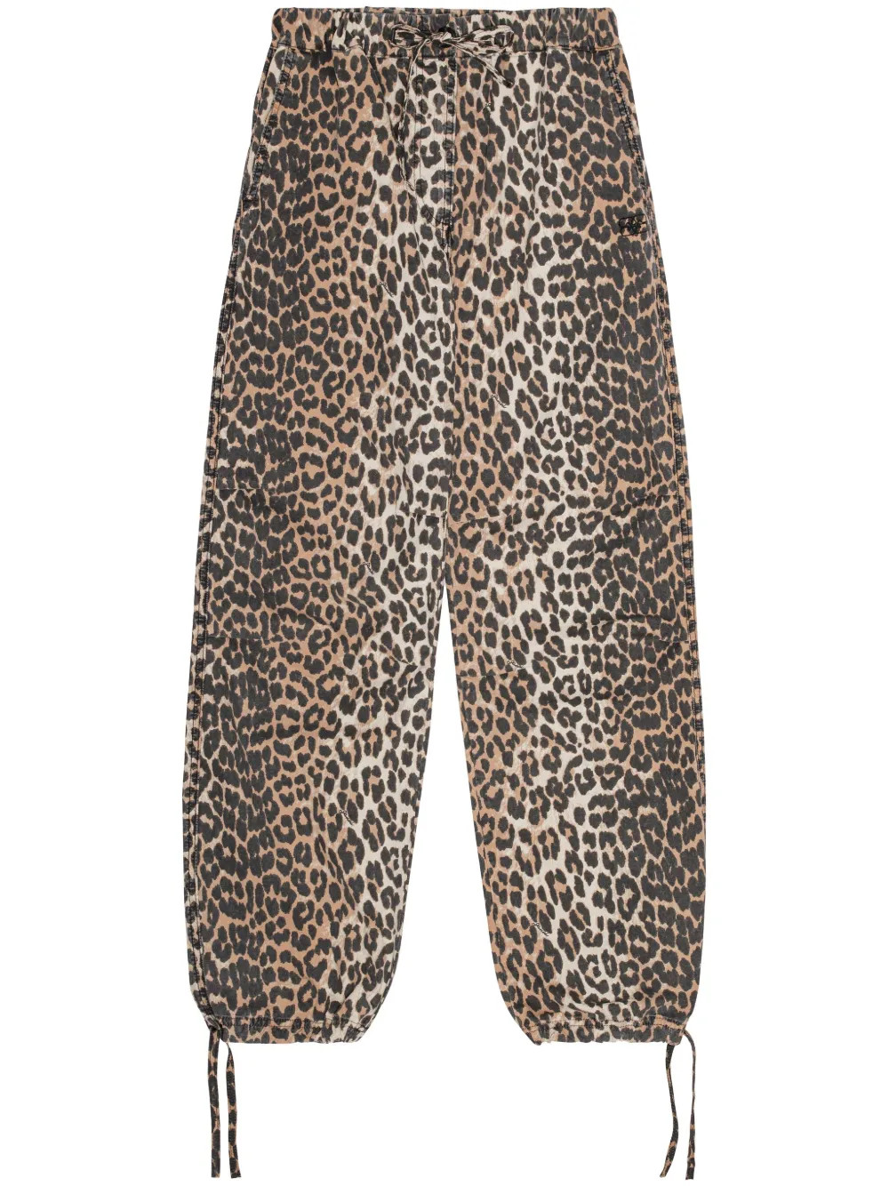 leopard-print drawstring trousers | Farfetch Global