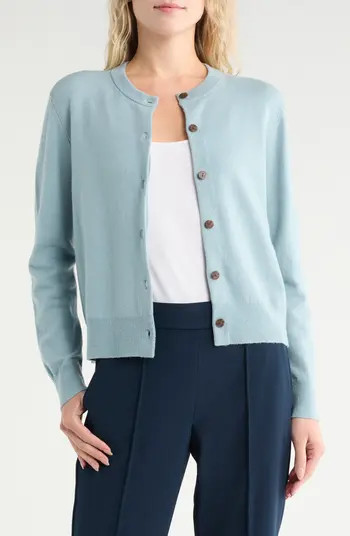 Vince Crewneck Wool Blend Cardigan | Nordstromrack | Nordstrom Rack