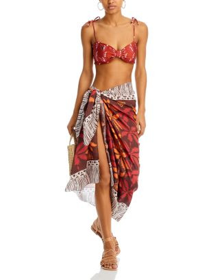 JUAN DE DIOS San Miguel Hand Embroidered Printed Bikini Top, Sunset Waves Printed Bikini Bottom &... | Bloomingdale's (US)