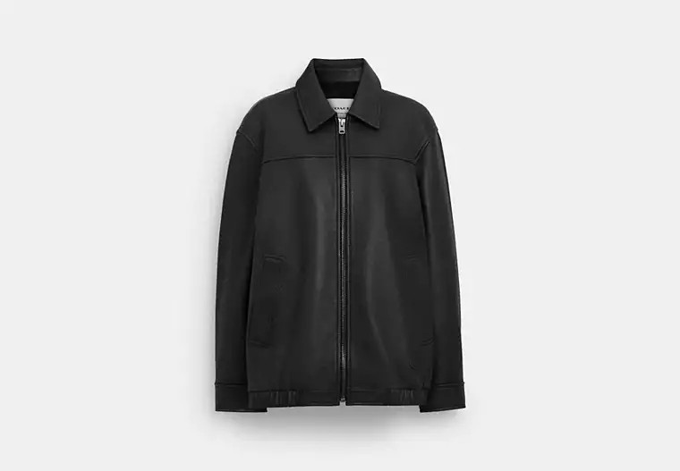 Oversized Leather Jacket | Coach Outlet US