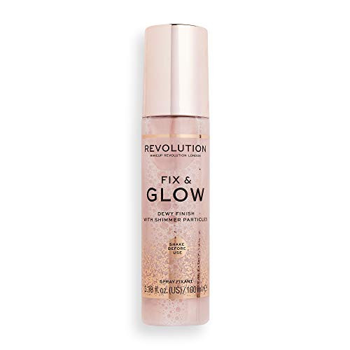 Makeup Revolution Fix & Glow Fixing Spray, Illuminating & Hydrating, Vegan & Cruelty-Free, 3.38 Fl Oz | Amazon (US)