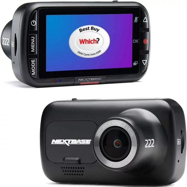 Nextbase 222 Dash Cam in Black 2.5" HD IPS Screen, 1080p Full HD, Intelligent Parking Mode, G For... | Walmart (US)