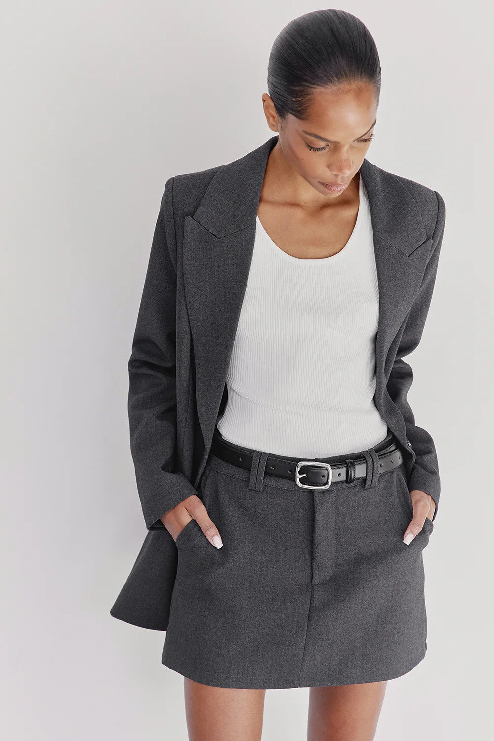 CELINE CHARCOAL SKORT | DISSH