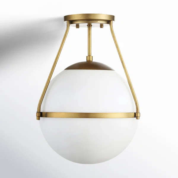 Amirah Single Light Glass Semi Flush Mount | Joss & Main