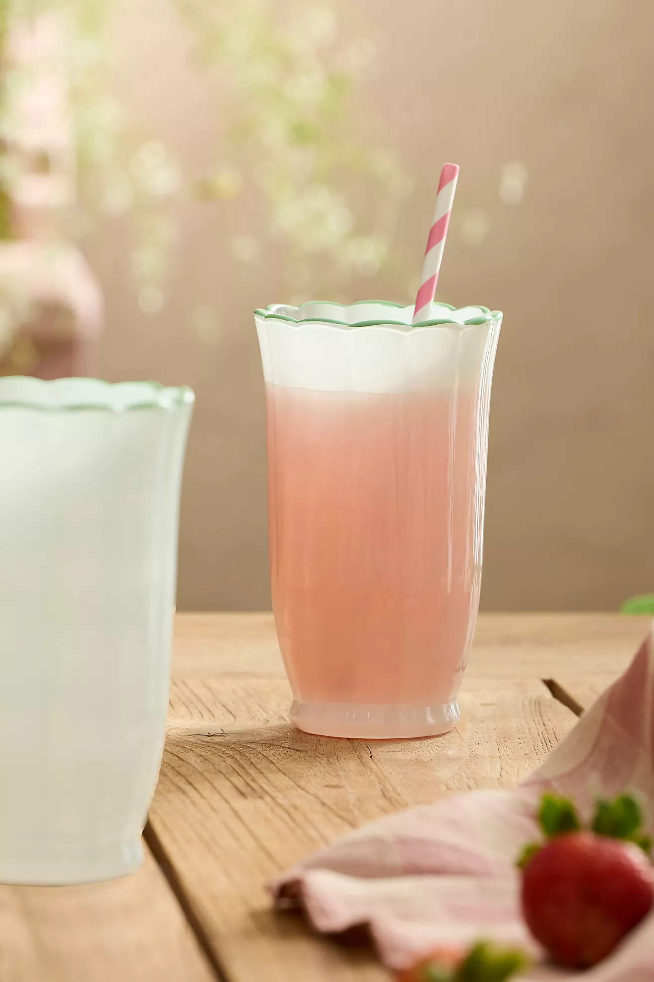 Ruffle Rim Water Glasses, Set of 2 | Anthropologie (US)