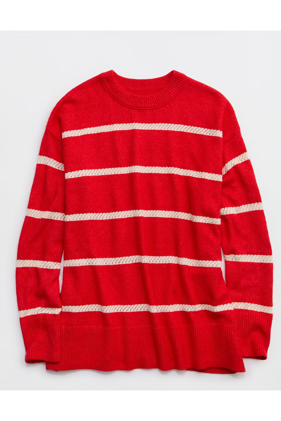 Aerie Softest Luxe Crew Sweater Women's Bright Red L | American Eagle Outfitters (US & CA)
