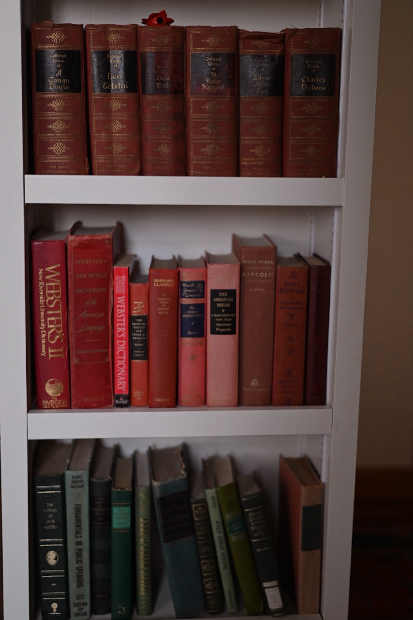 Bookshelf inspiration: curated over time by books gifted, thrifted, passed down. Start your own collection of classics! 

#homelibrary
#bookcollection
#reading

#LTKHome #LTKFindsUnder50 #LTKFamily