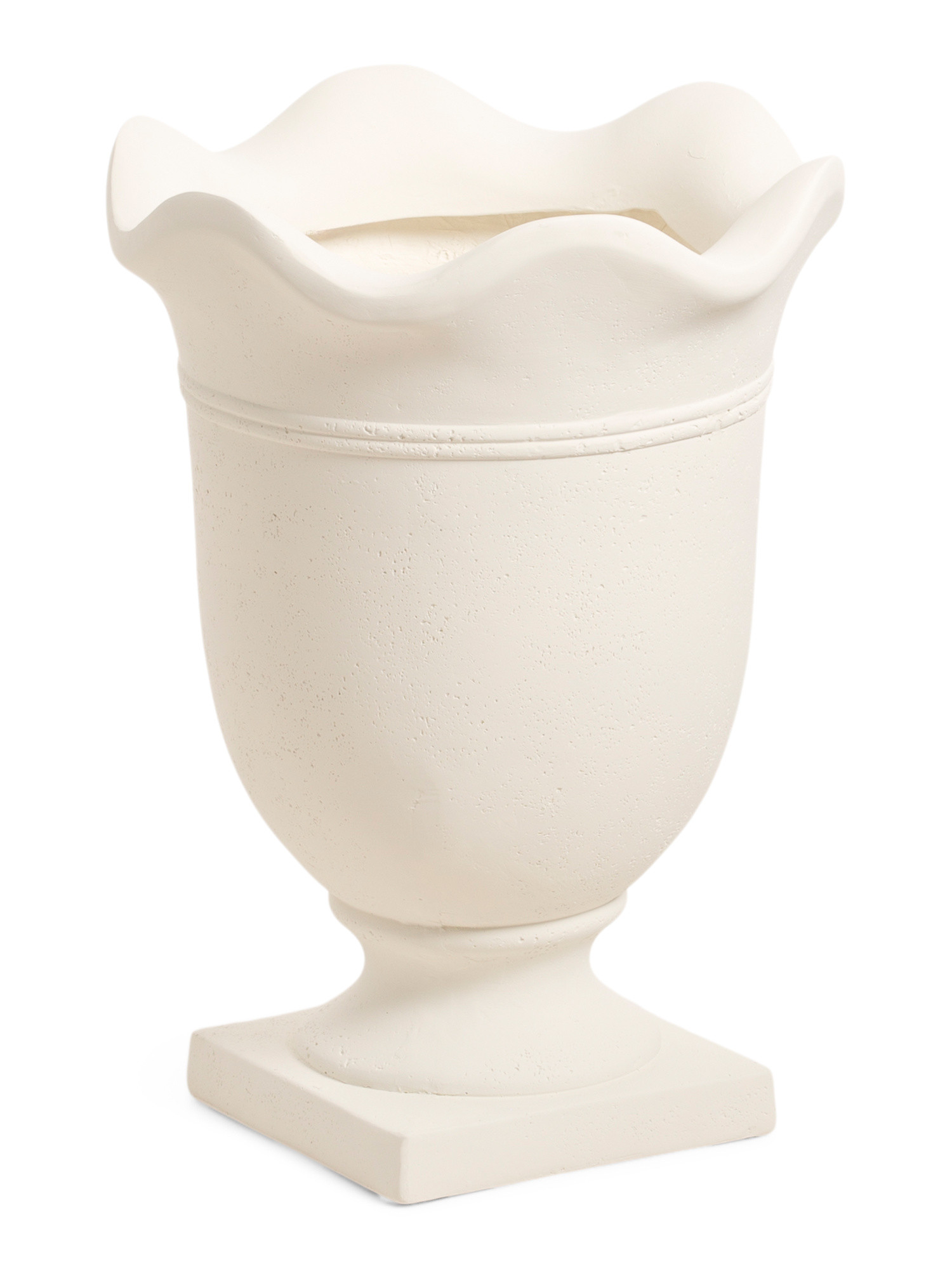 18x13.5 Fiber Clay Scalloped Lightweight Urn Planter | Plants & Planters | Marshalls | Marshalls
