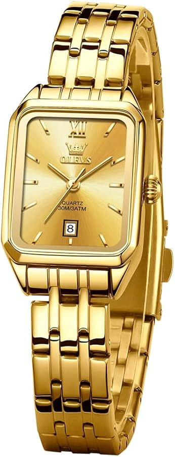 OLEVS Montres pour femmes décontractées en acier inoxydable - Montre carrée pour femme avec br... | Amazon (CA)