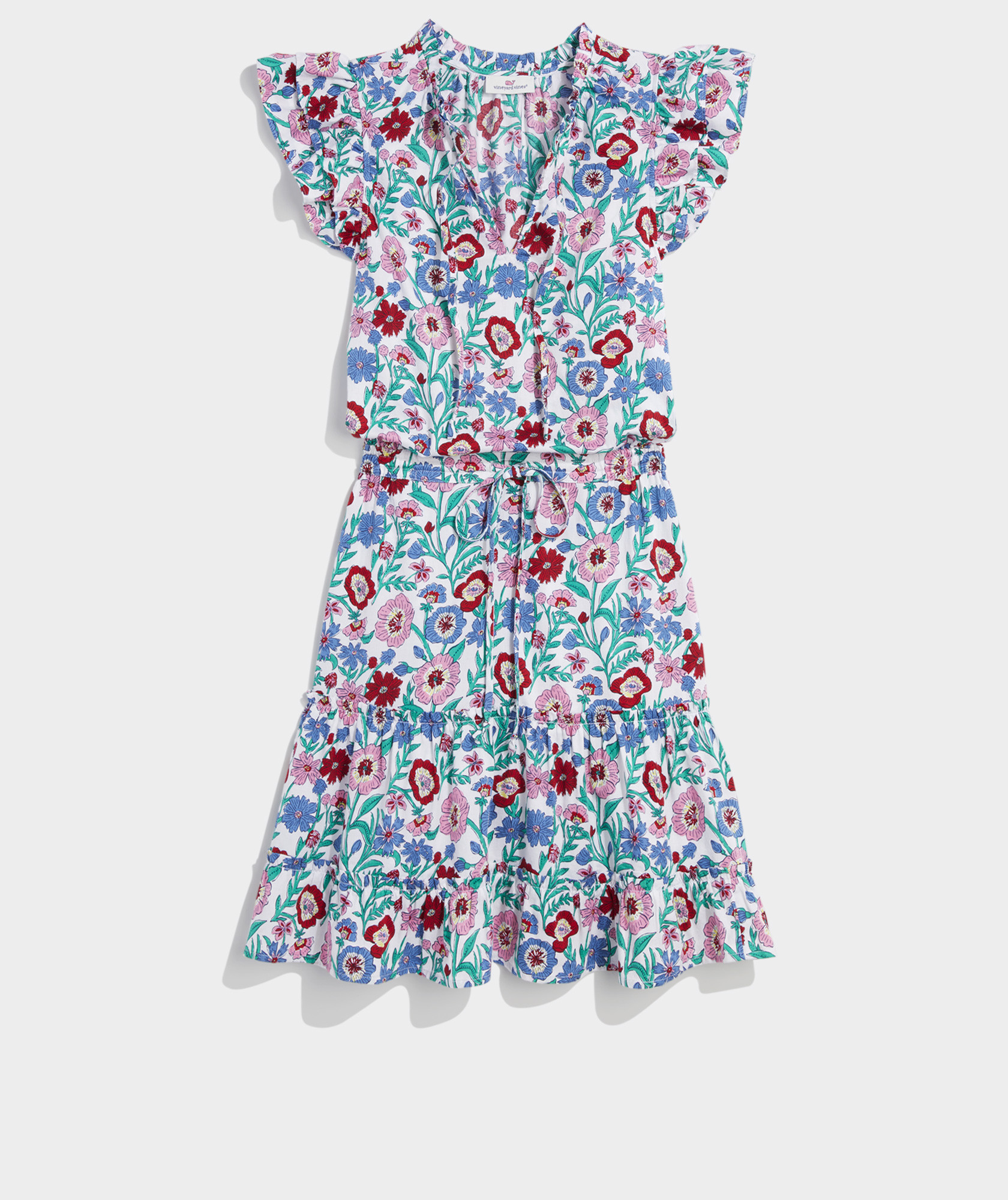White Tisbury Floral Smocked Waist Dress | vineyard vines