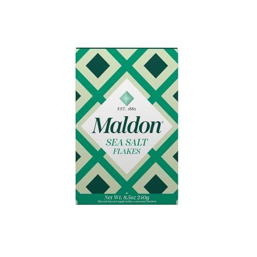 Maldon Salt, Sea Salt Flakes, 8.5 oz (240 g), Kosher, Natural, Handcrafted, Gourmet, Pyramid Crystal | Amazon (US)