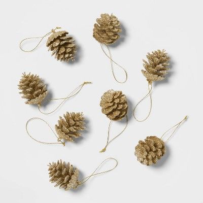 8ct Glitter Pinecone Christmas Ornament Set - Wondershop™ | Target