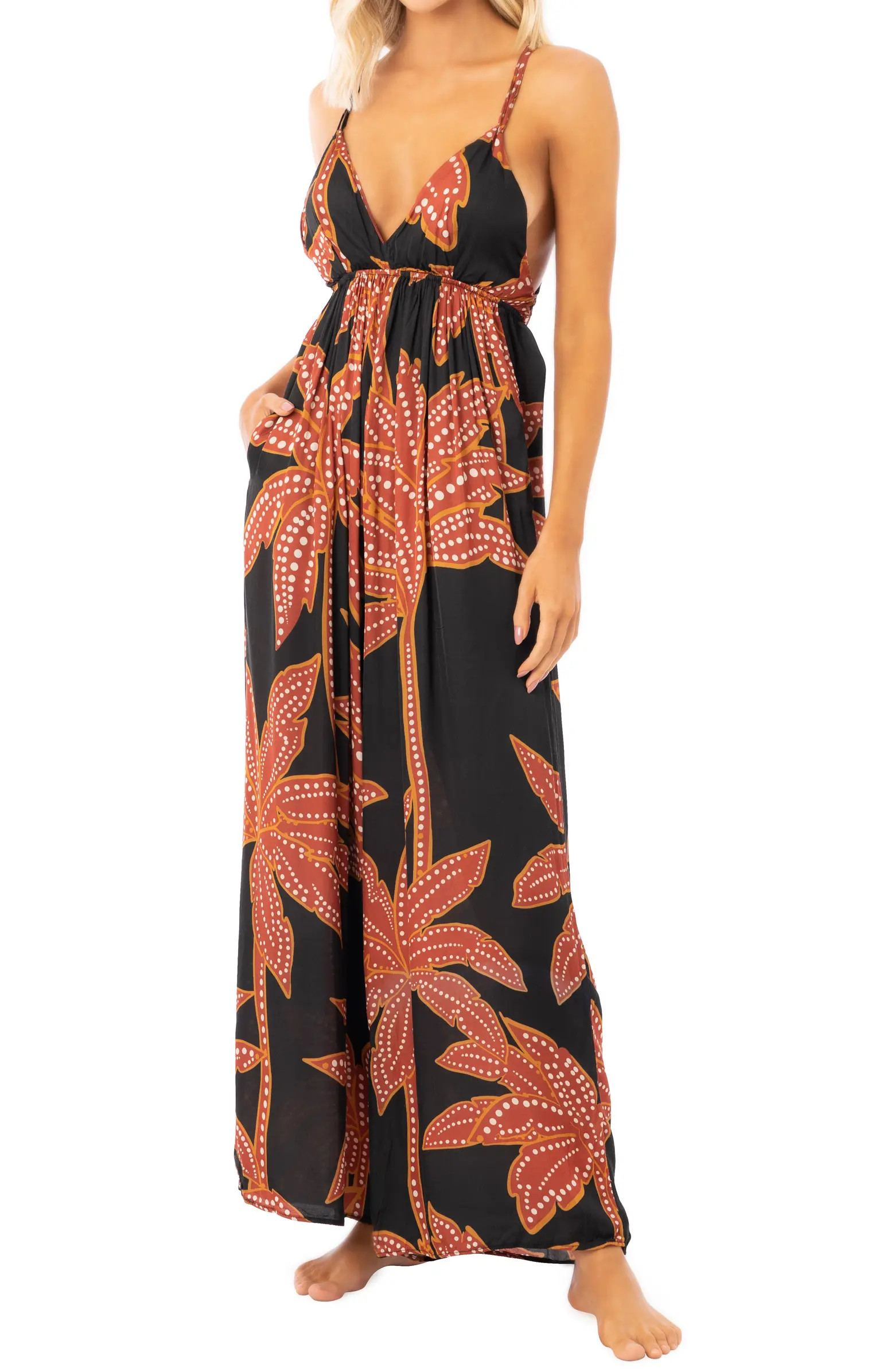 Burgundy Palma Monroe Cover-Up Jumpsuit | Nordstrom