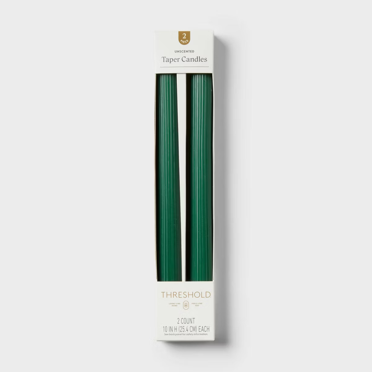 2pk Ribbed Taper Candle Set - Threshold™ | Target