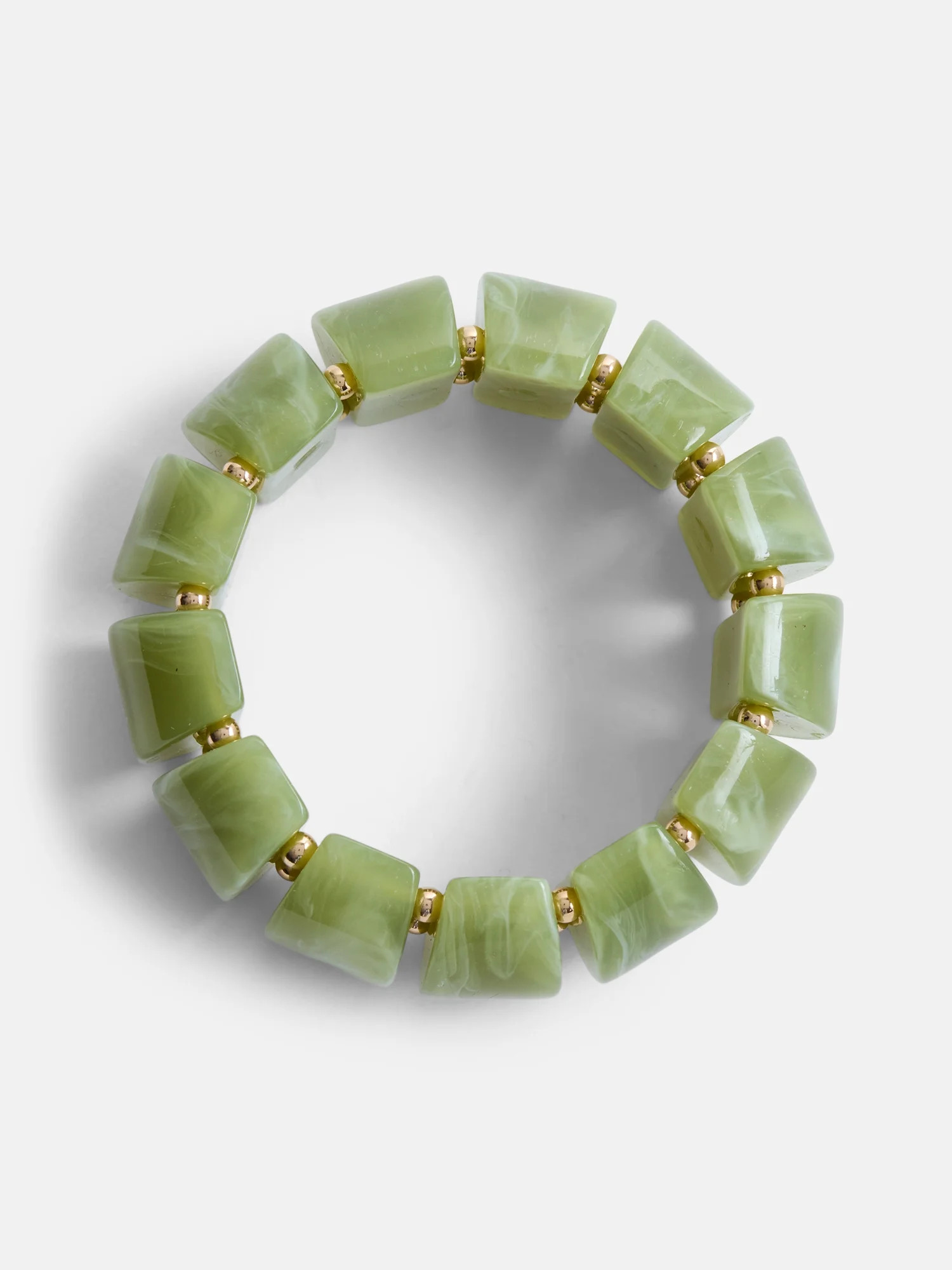 Scenario Women s Green Marbled Resin Stretch Bracelet | Walmart (US)