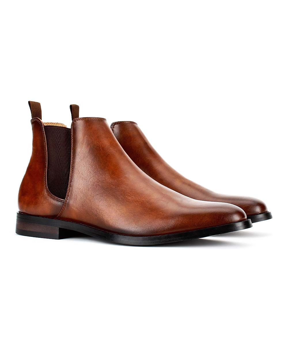 Harrison Myles Men's Casual boots Brown - Brown Chelsea Boot - Men | Zulily