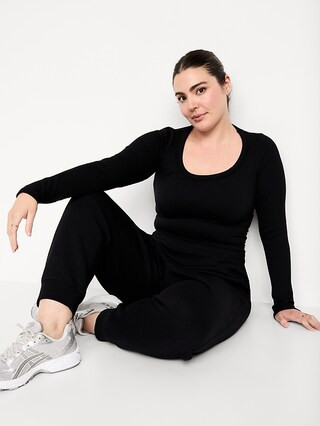 Exhale Seamless Fitted Rib T-Shirt | Old Navy (US)