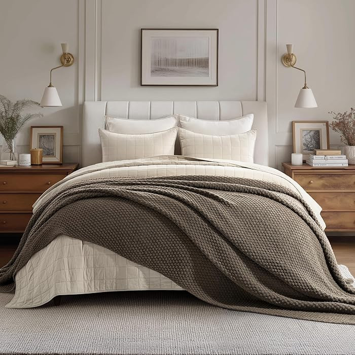 EVERGRACEHOME Chunky Chenille Knit Throw Blanket for Couch, Soft Luxurious Oversized Queen Moss S... | Amazon (US)